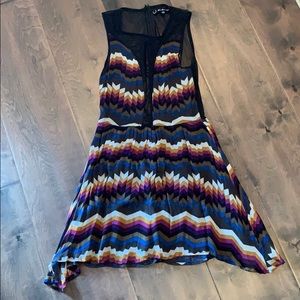 For Love & Lemons colorful print mini dress